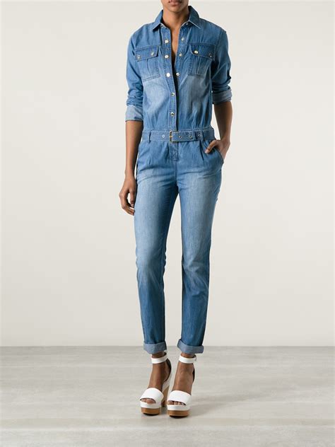 michael kors denim crossbody|Michael Kors denim jumpsuit.